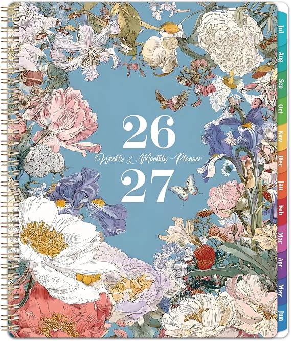 Planner 2026-2027, Jul.2026 - Jun.2027, Weekly and Monthly, 8.5" x 11"