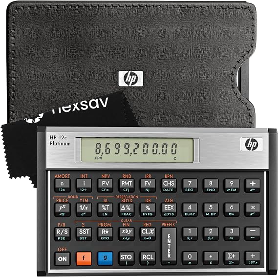 HP Hewlett Packard  Calculator Financial Platinum RPN Algebraic Programmable Ref 12C PLATINUM