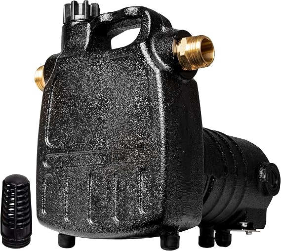 Red Lion RLMPTC 115V, 1/2 HP, 1600 GPH Multipurpose/Transfer/Booster Pump | 10' cord, Ideal for boosting household pressure to wash vehicles and driveways or water removal applications, 14942016