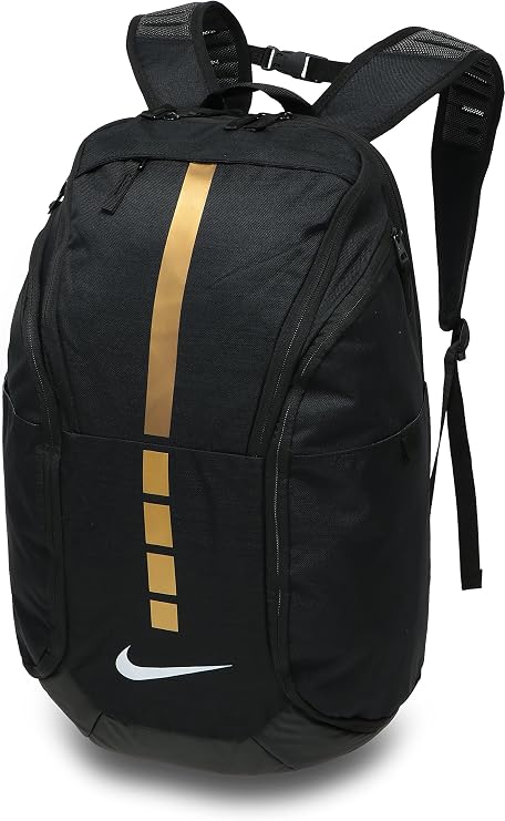 Nike Hoops Elite Hoops Pro Basketball Backpack,Black/Metallic Gold,One Size