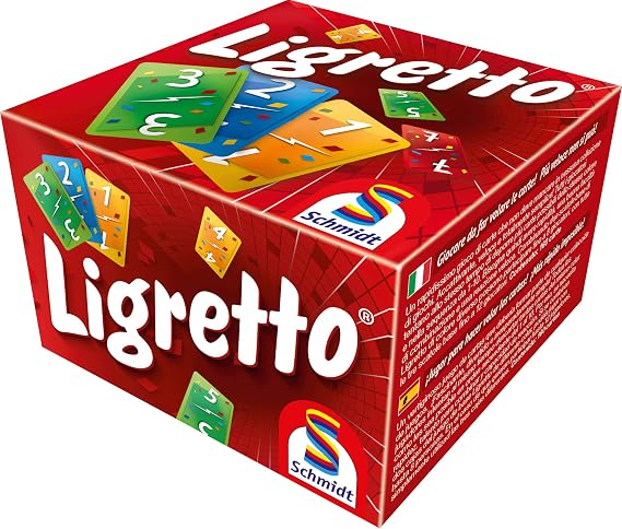 Ligretto: Red Card Game by Schmidt Spiele 2-4 Players 10 Minutes of Gameplay Card Games for Family Game Night Card Games for Kids and Adults Ages 8+ English Version
