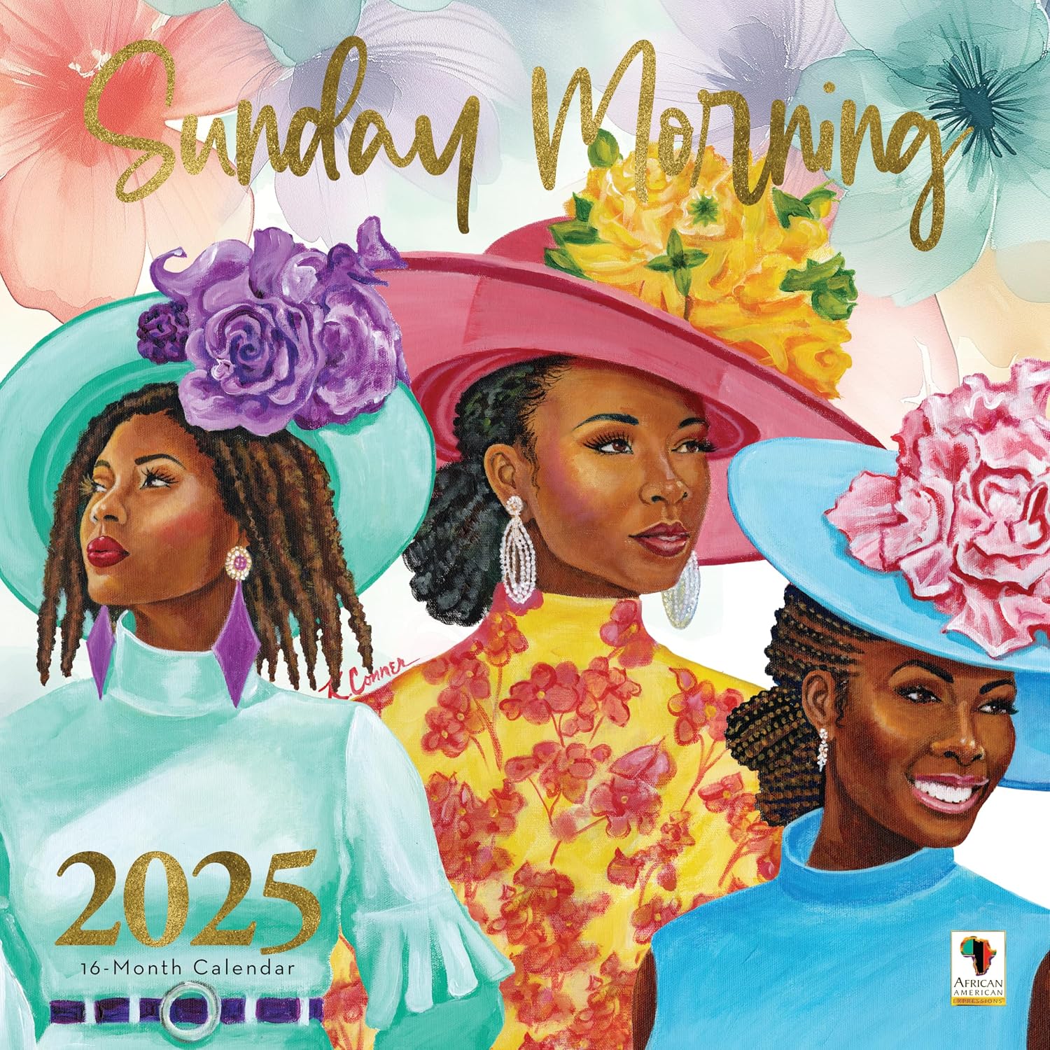 African American Expressions 2025 Wall Calendars - Monthly Calendars Celebrating Black Culture & History - 12x12 Hanging Calendar - 16 Months - Sunday Morning Calendar