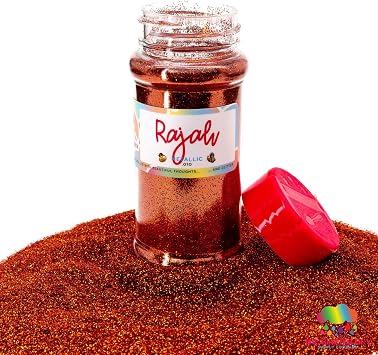 The Glitter Guy: Rajah (Premium Copper Orange Metallic Glitter) 3.5oz FINE 0.010" 1/96" 0.254MM for Crafts Tumblers Decorations DIY Projects