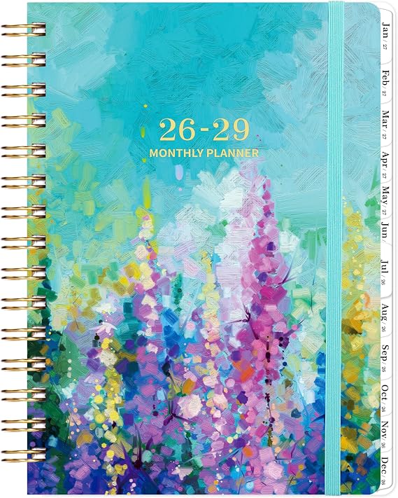 2026-2029 Monthly Planner, 8.3" x 6.4", Jul 2026 - Jun 2029, 3 Year Planner