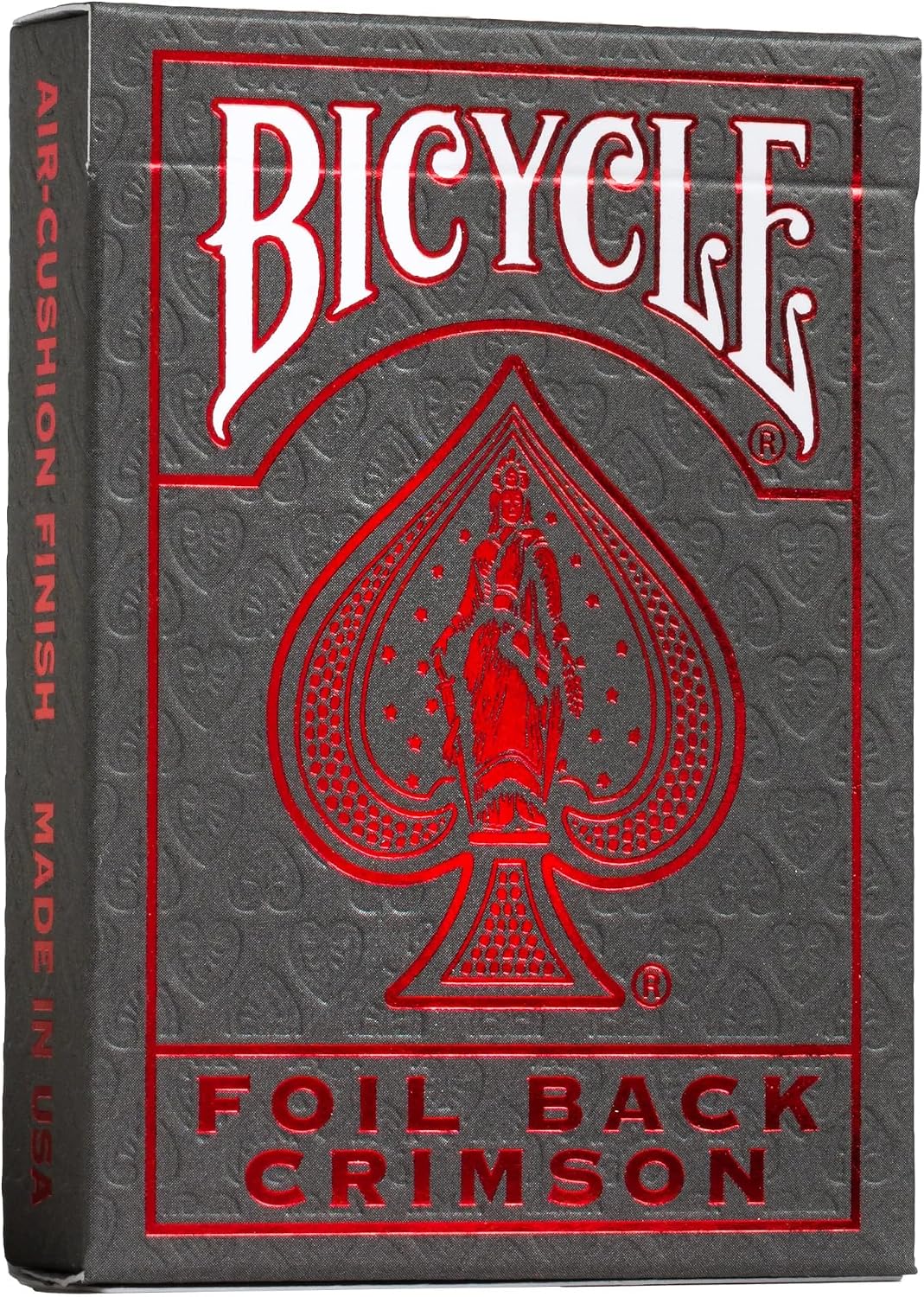 Bicycle Metalluxe Foil Back Crimson Red Red Card Premium playing card Deck of Cards
