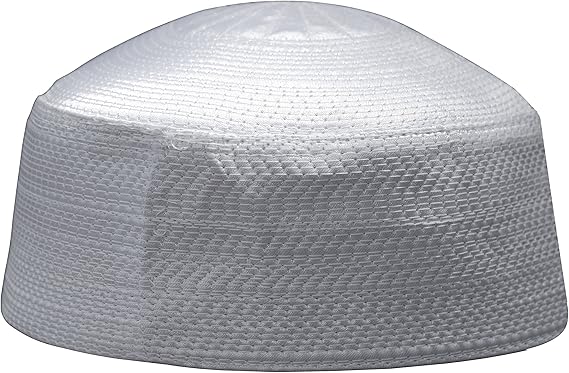 TheKufi White 23-inch Rigid Muslim Islamic Kufi Hat Taqiya Takke Skull Cap Kofiah