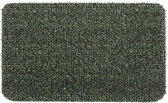 GrassWorx Clean Machine Flair Doormat, 18" x 30", Evergreen (10372030)