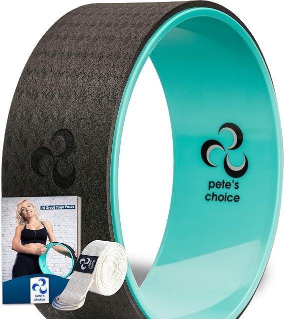 Yoga Wheel for Back Pain Relief - Beginners Guide & Strap Included