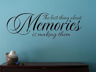 Wall Decor Plus More WDPM3532 The Best Thing About Memories is Making Them Wall Decal Quote for Home, Vinyl Sticker Art, Black, 23 x 8