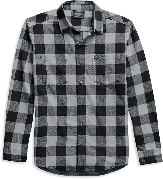 Harley-Davidson Men's Flag Label Plaid Shirt - 99029-21VM