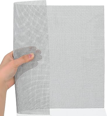 COYOUCO 304 Stainless Steel Mesh Screen Woven Wire 1214161820 Mesh 50X100cm for Mesh Screen, No Easily Rust Metal Vent Screen for BBQ, Screen Porch, Floor, Wall,12 Mesh
