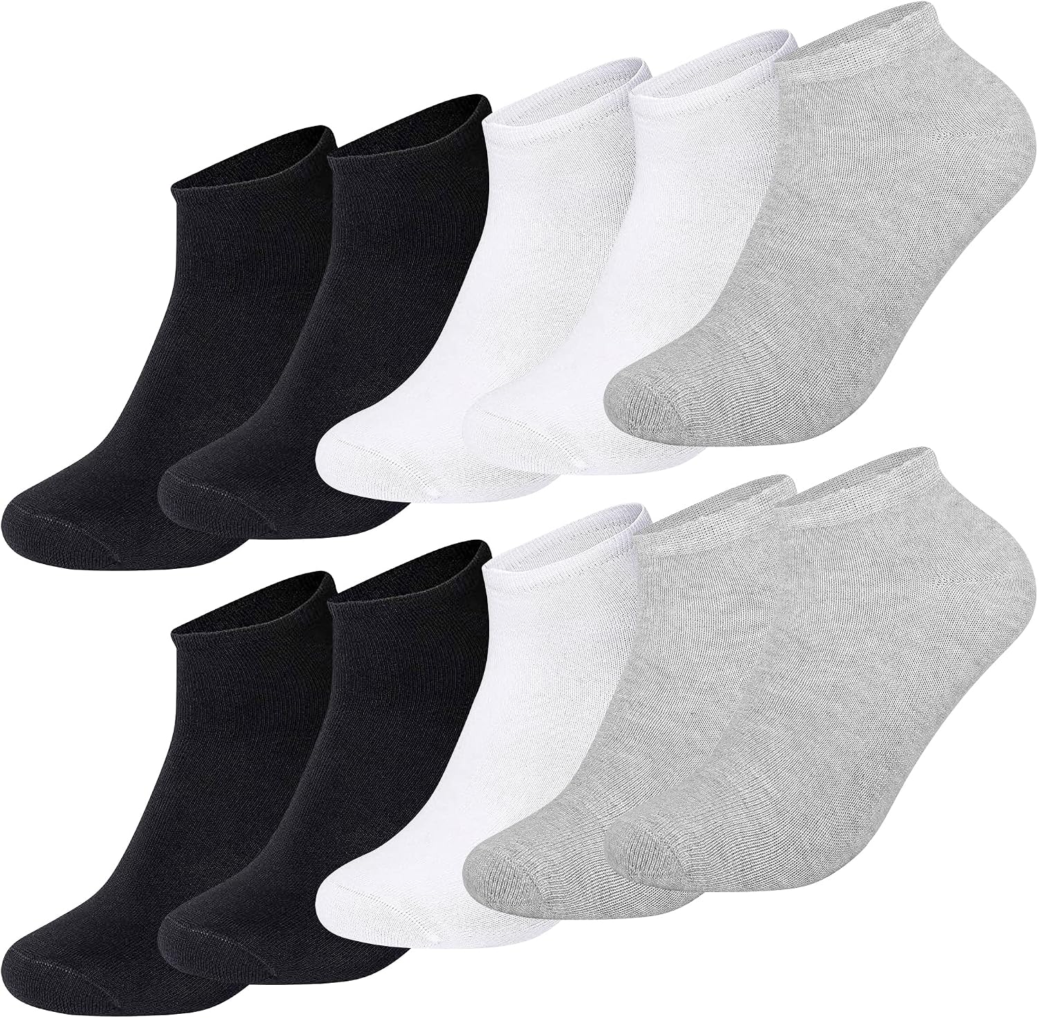 Anthony Jackson Box of 10 BAMBOO Premium Seamless Mens - Womens Sneaker Socks