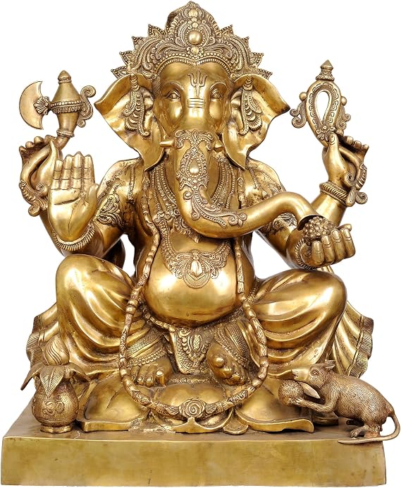 Large Size Lord Ganesha - Brass Statue