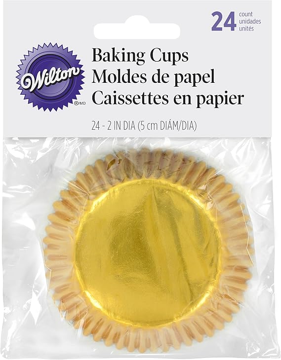 Wilton Gold Foil Standard Cupcake Baking Cups, 24-Count
