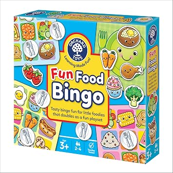 Orchard Toys - Food Bingo Game: 1-4 Players, Recommended Age 3-6 years, Lotus Game in Spanish