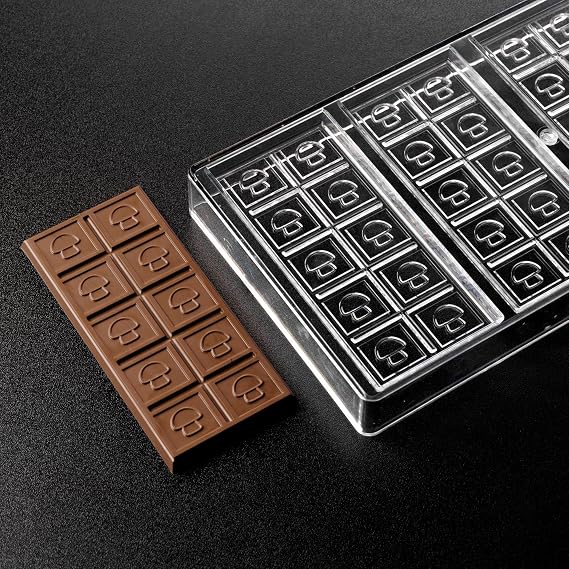 10pc Chocolate Bar Mold - Mushroom Symbol - Polycarbonate - 4 Bars - 23029