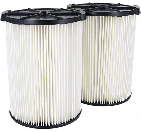 Ridgid VF4200 Genuine Replacement 1-Layer Everyday Dirt Wet/Dry Vac Filter for Ridgid 5-20 Gallon Vacuums (2 pack VF4000)