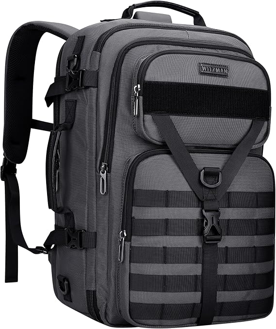 WITZMAN Travel Backpack for Men 40L Convertible Bag Fits 17" Laptop