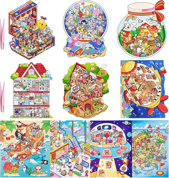 10 Sets DIY 3D Sticker Scene Sticker