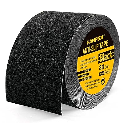 Waterproof Grip Tape, Black Anti-Slip Tape, Heavy Duty Safety Adhesive, Non-Slip Tape for Stairs, Swimming Pool, Indoor, Outdoor, 4 Inch, 33ft