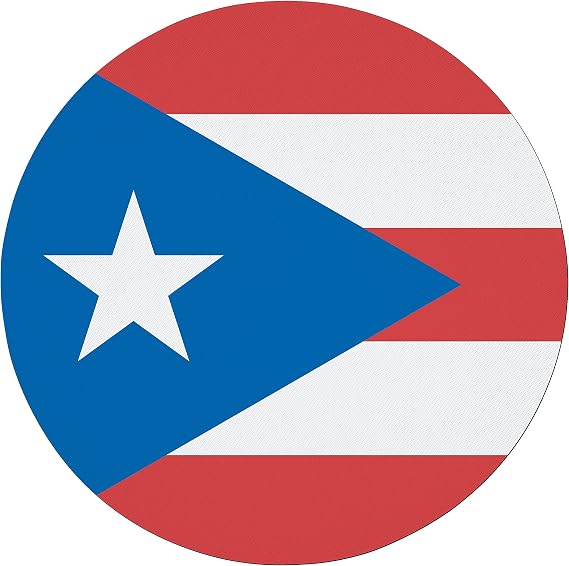 Puerto Rico Flag 7.5" Circular Mouse Pad