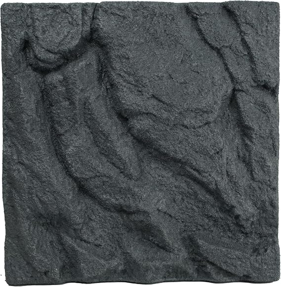 Lucky Reptile Rock Background - Scape it Easy - Basalt Grey, 43.3 x 43 cm, Suitable for Exo Terra Glass Terrariums