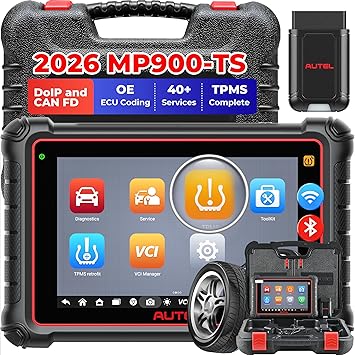 Autel MaxiPRO MP900TS Scanner 2026 MP900-TS Same as MS906 Pro-TS, Top TPMS Up of MaxiSYS MS906 PRO MS906TS MP900-BT MK900-TS, Bidirectional Scan Tool, 40+ Resets, Full Diagnostic, CAN FD&DOIP