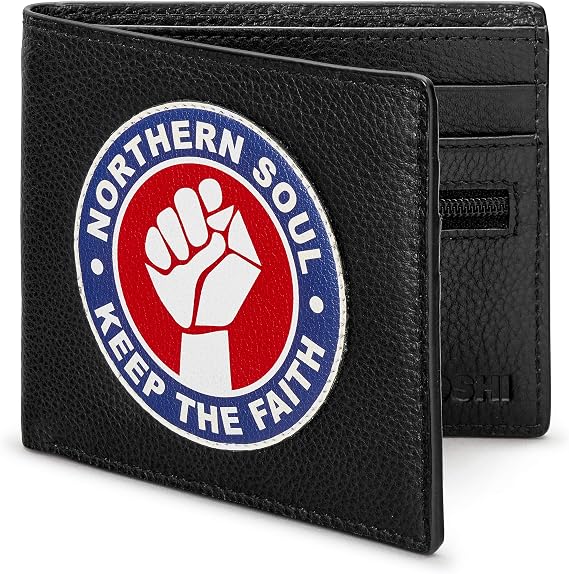 Northern Soul Black Leather Wallet