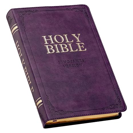 KJV Holy Bible, Standard Size Faux Leather Red Letter Edition Thumb Index & Ribbon Marker, King James Version, Purple (KJV Deluxe Gift Editions)