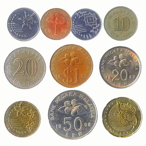 10 Old Coins from Malaysia Southeast Asian Malaysian Sen Collectible Coins | Perfect Choice for Your Coin Bank Coin Holders and Coin Album