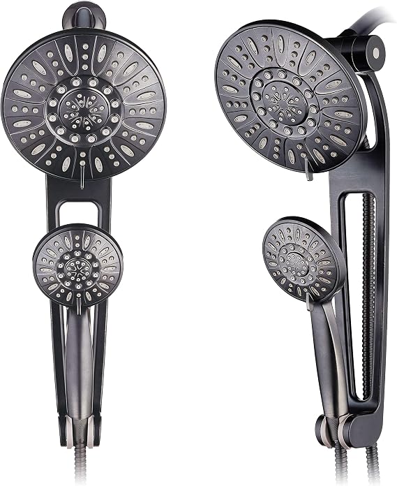 AquaDance High-Pressure 48-mode 3-way Shower Spa Combo with Adjustable 18" Extension Arm for Easy Reach & Mobility! Enjoy Luxury 7" Rain & Handheld Showerhead Separately or Together! Oil-Rubbed Bronze