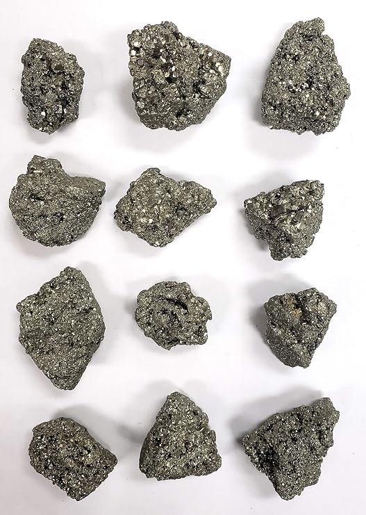 1/2 LB Pyrite Crystal Stone - Large Chunks Iron Pyrite Fool's Gold - Bulk Raw Natural Crystal Rough Stones
