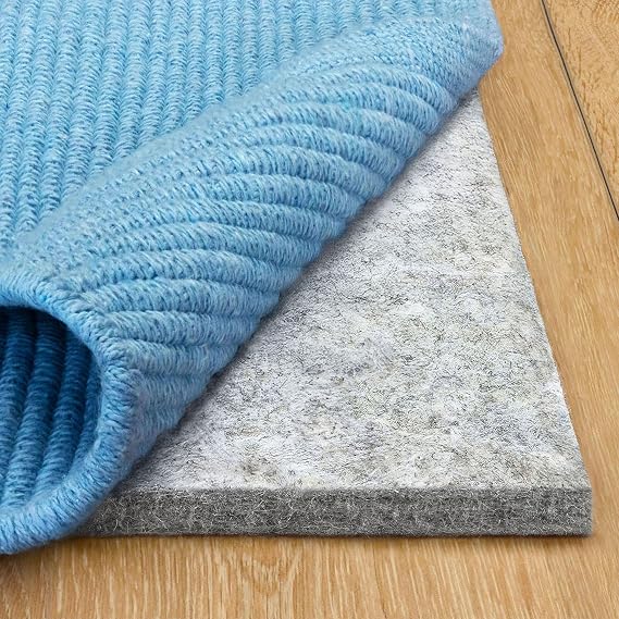 RUGPADUSA - Basics - 4'10" x 6'10" - 3/8" Thick - 100% Felt - Protective Cushioning Rug Pad - Safe for All Floors and
