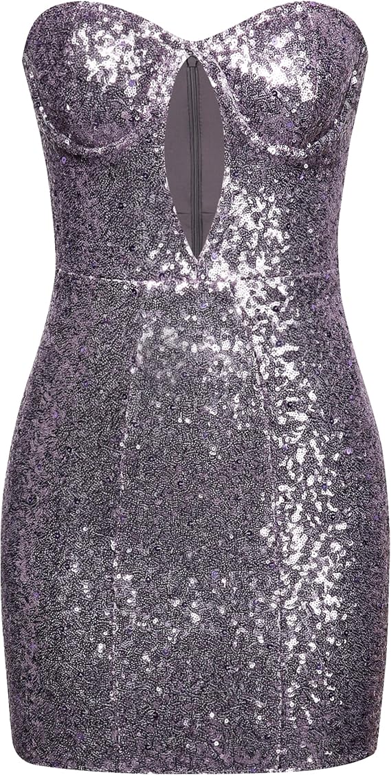 JW PEI Women's Brynlee Sequinned Strapless Mini Dress