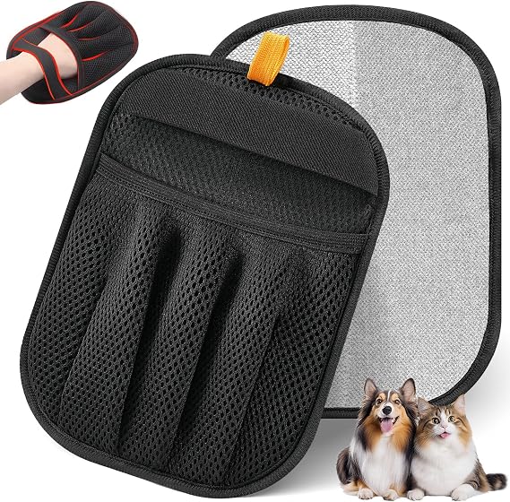 Pet Hair Removal Glove Cat & Dog, Electrostatic Reusable Hair Remover Tool