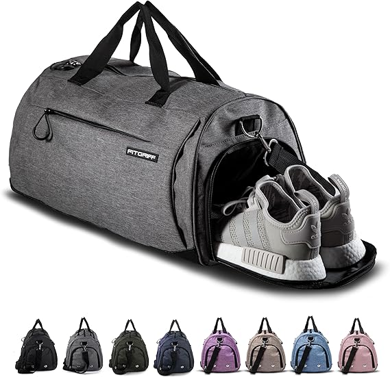 Fitgriff Gym Bag for Men & Women with Shoe & Wet Compartment - Duffle Bag for Travel, Sports, Fitness & Workout