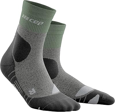 CEP Women’s Outdoor Compression Crew Cut Socks Outdoor Merino Mid-Cut Socks