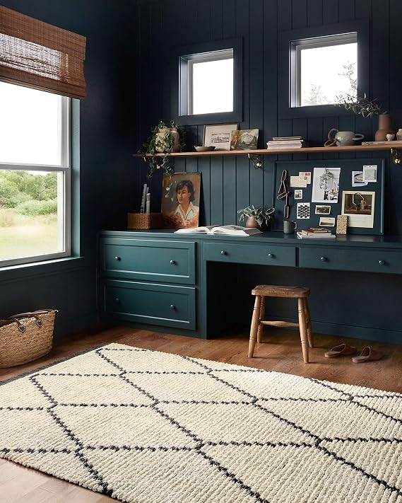 Loloi Chris Loves Julia Alice Cream/Charcoal 2'-7" x 4' Accent Rug