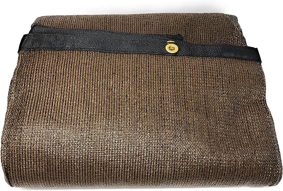 5 X 25 Dark Brown UV Rated 85% Blockage Fence Privacy Screen Windscreen Shade Cover Fabric Mesh Tarp W/Grommets (145gsm)