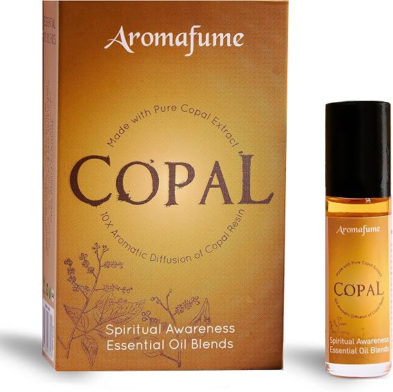 Copal Resin Essential Oil Roll-On Blend, 10ml, Aromafume | Made with Protium Copal (Burseraceae) Extract | Native to Mexico | for Meditation, Spiritual Awakening & Prayer